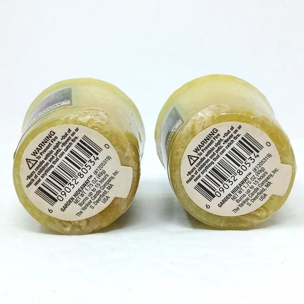 Yankee Candle Garden Hideaway 1.75 oz Votives - Set of 2 - RETIRED New & Sealed